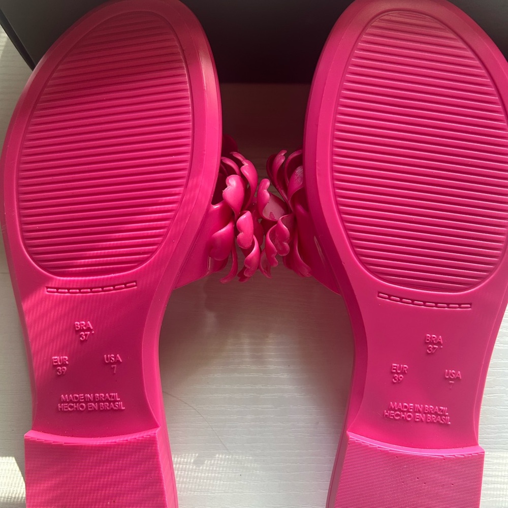 Kate Spade Fuchsia Floral Slides - Picture 4 of 5